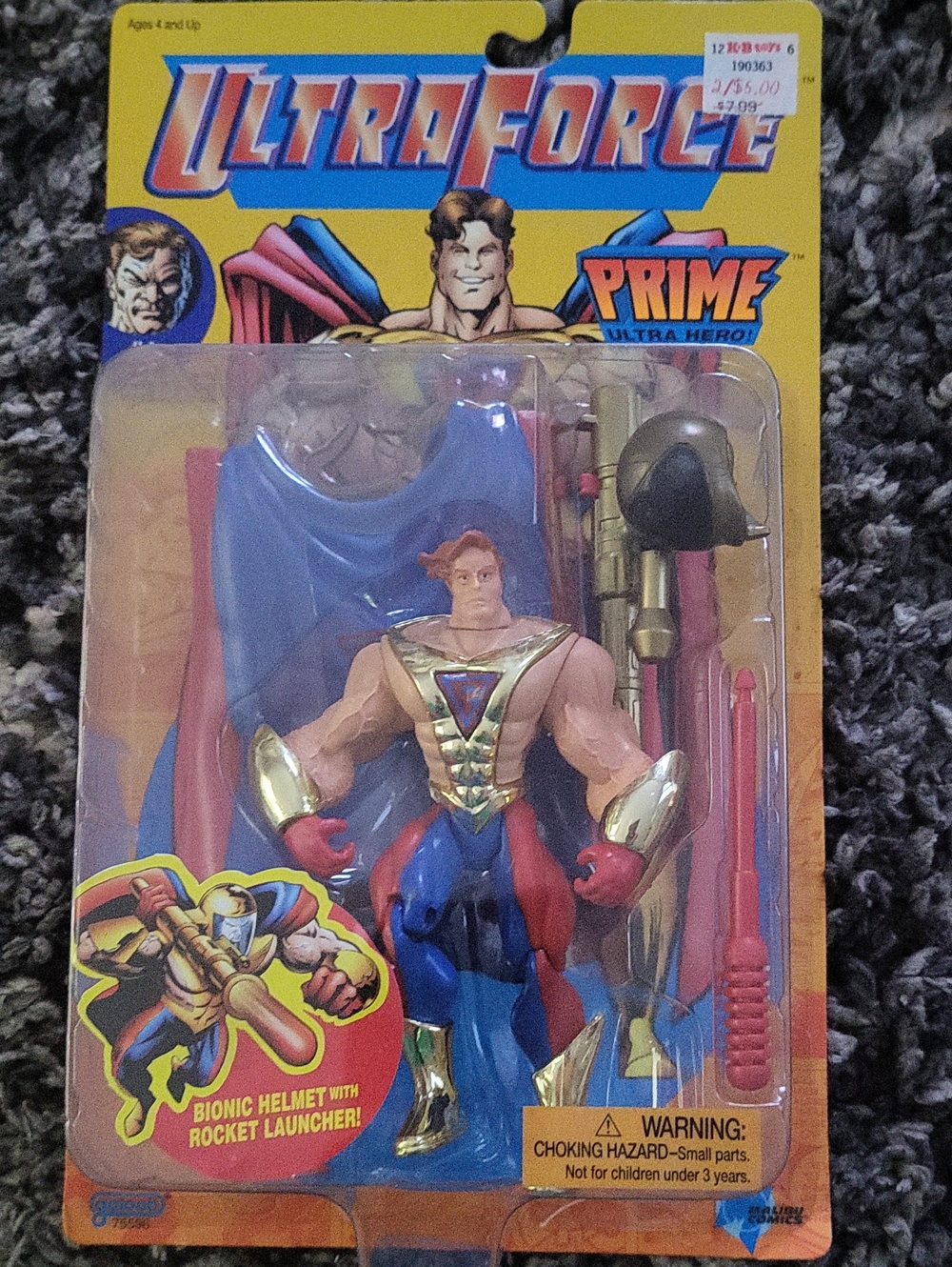Prime Ultra Hero Action Figure - Blue & Gold Kids Toy